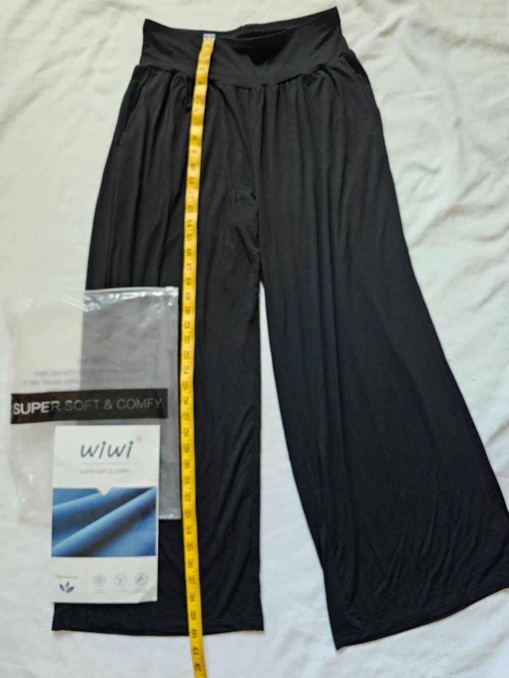 WIWI Large black pajama lounge pants - Picture 7 of 8